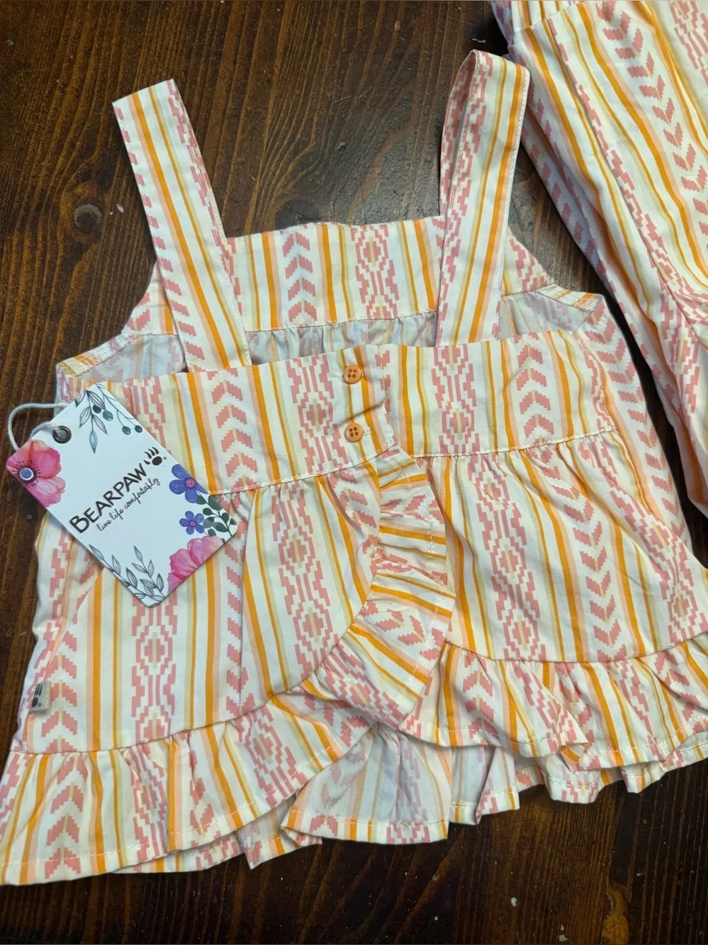 Bearpaw Girls Peach Stripe Set 4T
